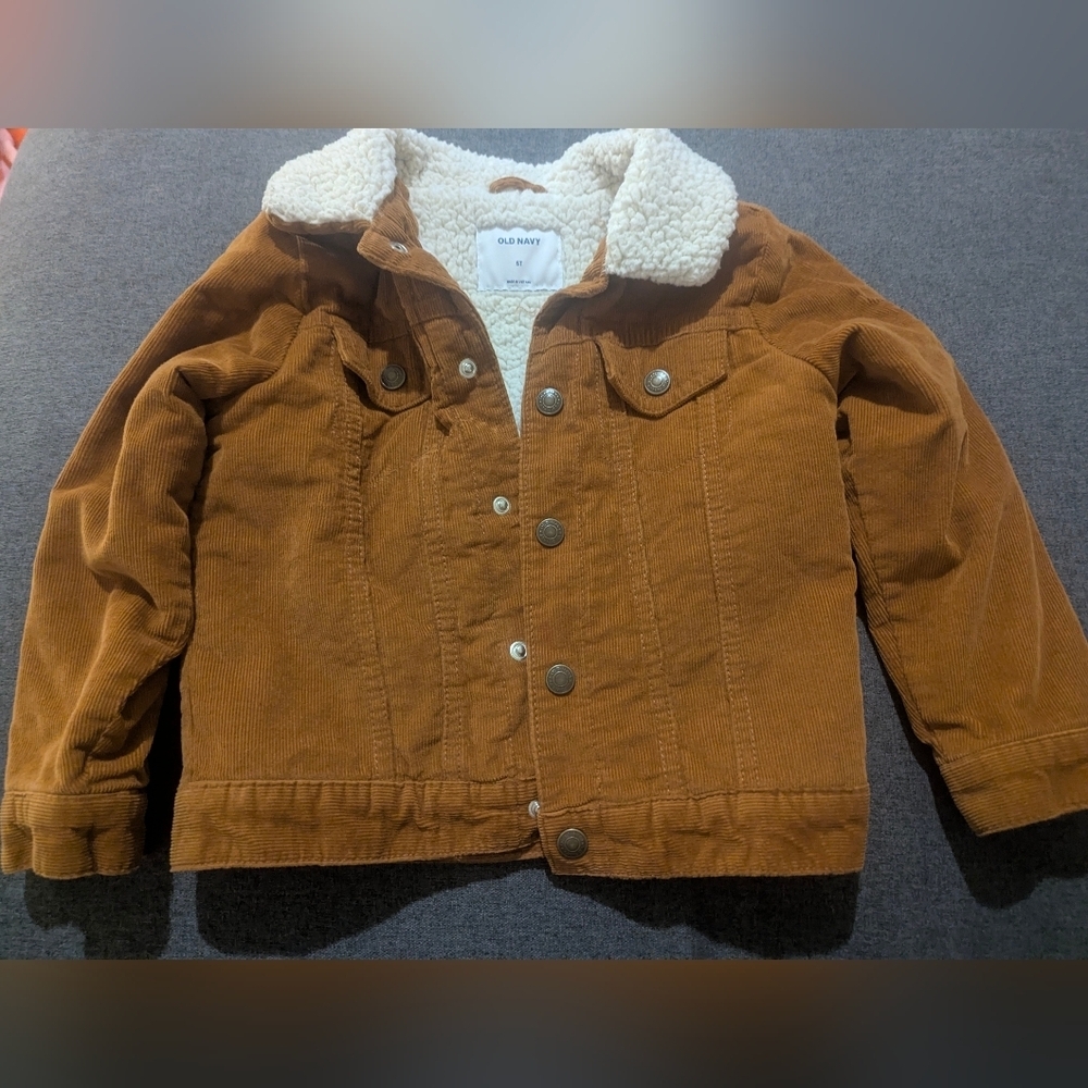 Old Navy Kids' Tan Corduroy Sherpa Jacket